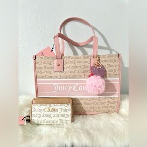 Juicy Couture sandstone Fashionista Tote & matching wallet set  NWT